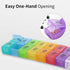 Yurkim 7-Day Mini AM PM Pill Organizer with Pill Cutter, Detachable Daily Pods, Slim Portable Travel Case, Pocket Purse