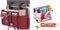 FINPAC Wheelchair Side Organizer Bag with Cup Holder(Burgundy) Weekly Pill Organizers (Flower)