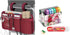FINPAC Wheelchair Side Organizer Bag with Cup Holder(Burgundy) Weekly Pill Organizers (Flower)