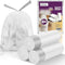 heihaily 4 Gallon White Trash Bags Drawstring - 3-4 Gal Small Garbage Bags