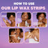 Shark Tank Lip Wax Strips - 24 Hypoallergenic Waxing Strips for Hair Removal on Upper Lip, Chin, Eyebrows