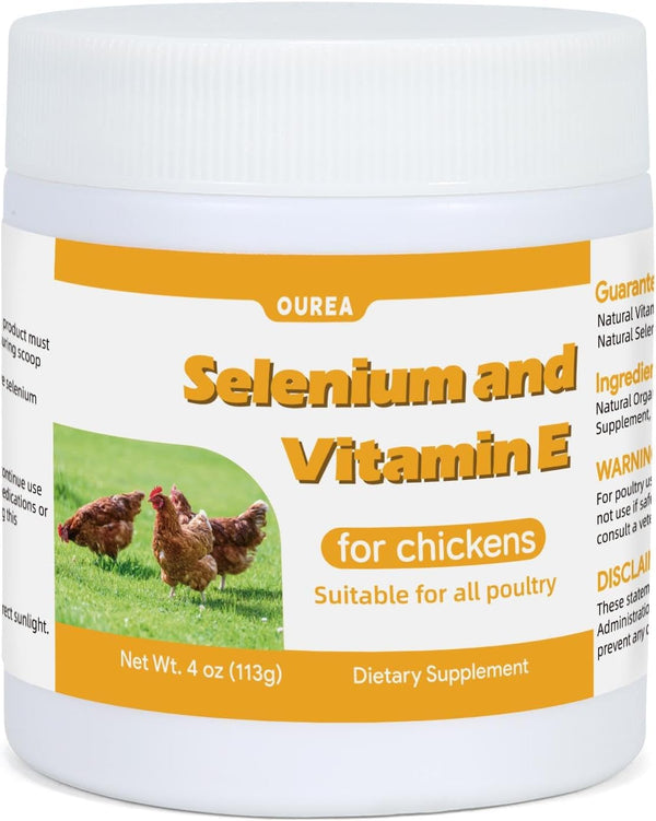 Ourea Selenium and Vitamin E Powder for Chickens, Selenium for Chickens, Immune System,