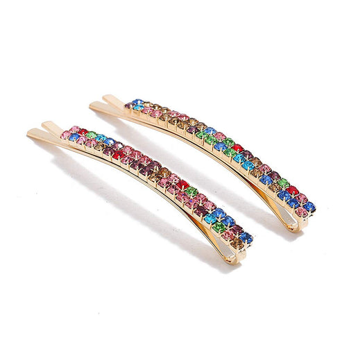 Women's Hair Clip, 10pcs Rhinestone Bobby Pins Metal Crystal Hair Decoration for Ladies and Girls