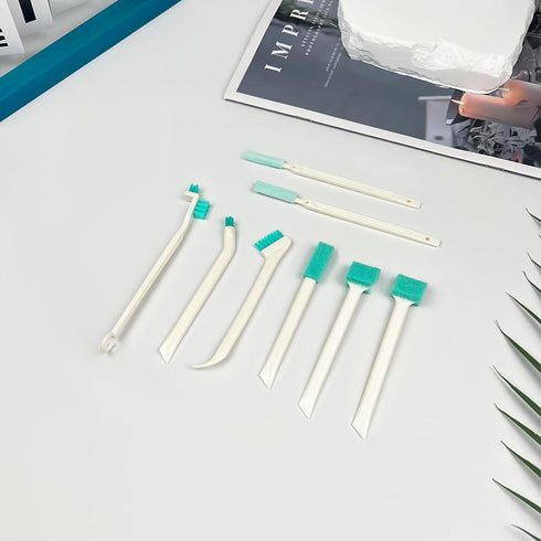 Zoolinn 8-Piece Set Small Cleaning Brush for Tight Spaces, Mini Crevice Brushes for Household Use, Ideal