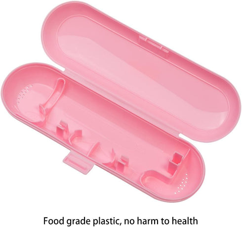 Pink Plastic Electric Toothbrush Travel Case for Oral-B Pro Series