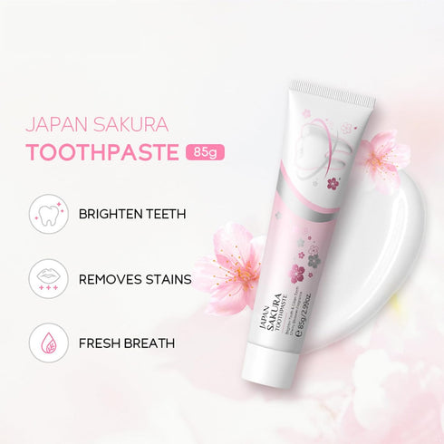 HULIJA Fresh Breath Sakura Toothpaste: Helps Reduce Stains & Supports a Clean Mouth White One Size