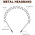 WantGor Metal Headbands for Women Men, Fashion Unisex Black Hairband Sports Headwear, Hair Accessories (6 Pack)