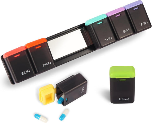 Wxyjxqy Weekly Pill Organizer 1 Time a Day Weekly Pill Organizer Magnetic Large