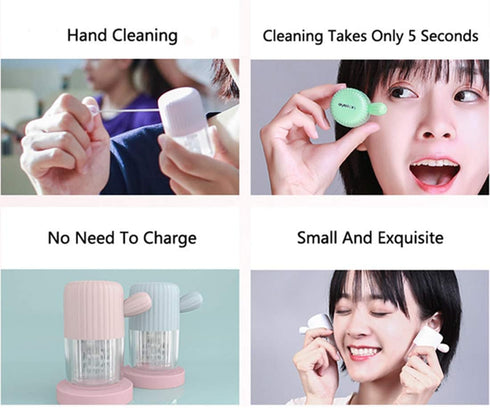 MUDOR Portable Contact Lens Cleaner Machine - Contact Lens Washer with Drawstring for Daily Care Fast Cleaning Soft