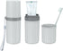 Travel Toothbrush Holder, Large Portable Toothbrush Cup Case for Business Trip, Camping, School - Gray