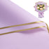 RUSPEPA 20 Sheets Flower Wrapping Paper - Light Purple - Gold Edge Waterproof Floral Bouquet Packaging for Birthday,