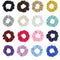 SUSULU Pack of 16pcs Cotton Hair Scrunchies, Solid Color Ponytail Holders for Women Accessories