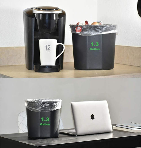 1.2 Gallon Clear Small Trash Bags, 120 Count, Bathroom 1 Gallon Garbage Bags for Home and Office Bins