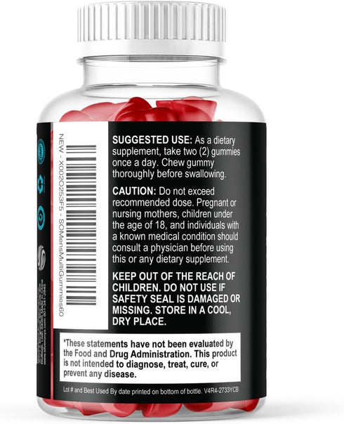 Gummies Immune 13 60 Multivitamin for Men - Complete Daily Mens Multivitamin with Vitamin D, B Vitamins, Zinc & More