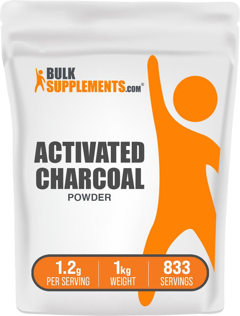 BulkSupplements.com Activated Charcoal Powder - Charcoal Powder for Teeth Whitening from Coconut Charcoal - Vegan &