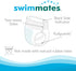 Swimmates (22"- 36" 22 Count (Pack 1) Adult Swim Underwear, Pull-up with Tear-Away Side Seams, Unisex, Disposable