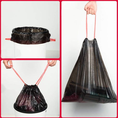 1.2 Gallon Small Drawstring Trash Bags, Black Garbage Bag, 208 Counts