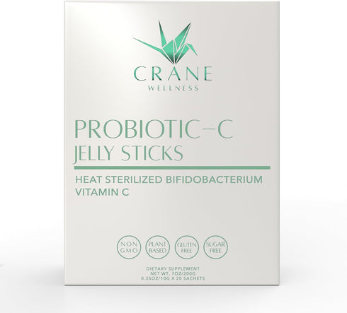 PROBIOTIC-C Jelly Sticks - Bifidobacterium and Vitamin C | Non-GMO, Gluten Free, Vegan | Individual Sachets for Easy