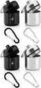 Portable Keychain Pill Holder Case for Round Glucose Tablets, Waterproof Key Chain Container Carrier - 4 Pack