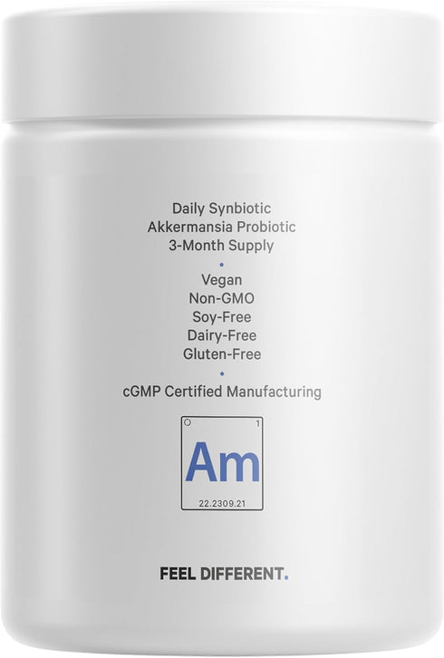 Codeage Akkermansia Muciniphila Probiotic Supplement - 90 Capsules, 3-Month Supply, 100 Million AFUs, Chicory Inulin