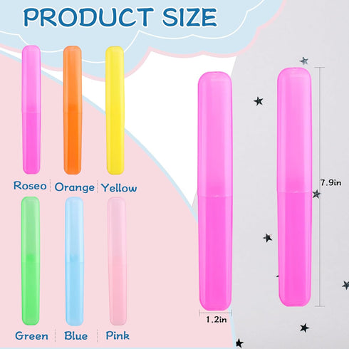 NICEMOVIC 120 Pieces Travel Toothbrush Holder, Portable Plastic Dust Proof Case for Travel, Camping