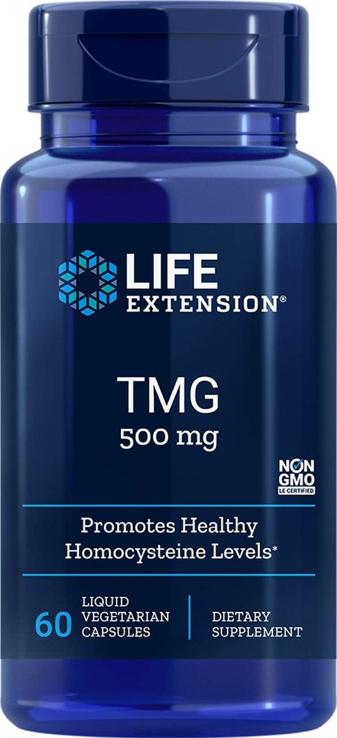 Life Extension TMG Liquid Vegetarian Capsules - 500 mg, 60 Ct (Pack of 3)