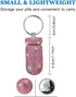 Portable Waterproof Pill Case Holder with Keychain, Bling Pill Box for Outdoor Camping Travel, Pink