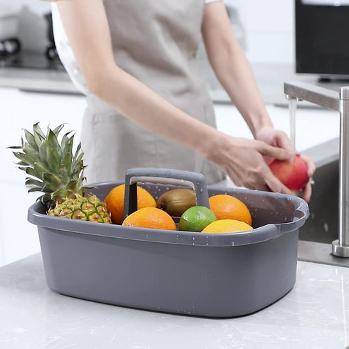 Cleaning Supplies Caddy, Portable Shower Basket Organizer with Handle, Plastic Bucket for Bathroom and Kitchen