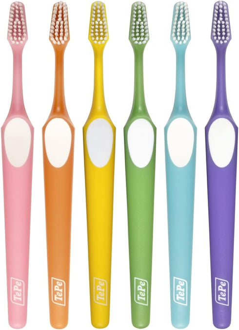TEPE Supreme Toothbrush, Soft Bristle Toothbrush, Tapered Brush Head for Sensitive Teeth and Gum Care, Adult, 1 Pack