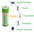 14430 Rechargeable Lifepo4 Battery 3.2V 450mAh - 6 Pack for Solar Panel Outdoor Garden Lights