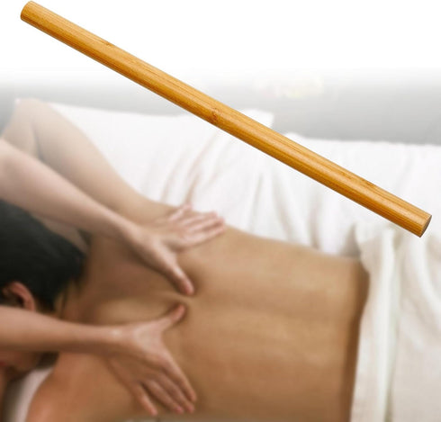 PawwJoy 30x1.5cm Bamboo Massage Sticks Gua Sha Tools for Waist Neck Back Pain Relief, Massager Tool for Relaxing Muscle