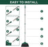 Heavy Duty Broom: Indoor Outdoor Commercial Broom with 50 inches Long Handle, Perfect for Home, Kitchen, Office, Black