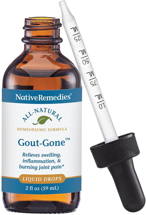 Native Remedies Gout-Gone, Natural Homeopathic Formula for Joint Discomfort, 59 mL