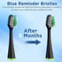 Replacement Toothbrush Heads for Waterpik Complete Care 5.0/9.0 (CC-01/WP-862), 4 Count, Black with Covers