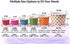 Worlds 8oz 50 pack Paper Ice Cream Cups Polka Dot Paper Yogurt Cups Mix