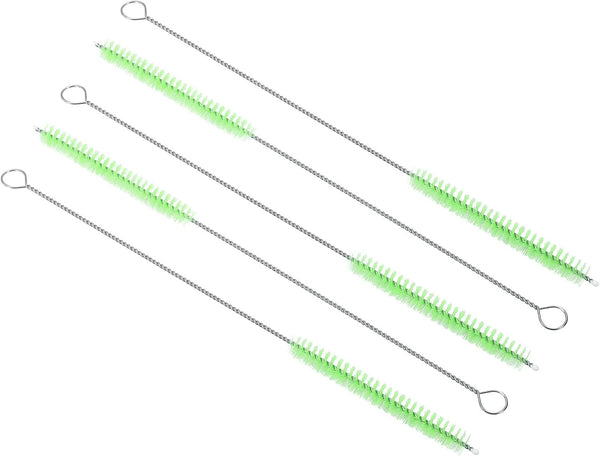 PATIKIL 10"x3/8" Long Straw Brush, 5 Pcs Nylon Pipe Tube Cleaner for Drinking Straws and Pot Spouts, Green