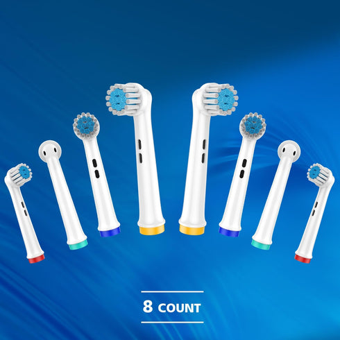 Replacement Brush Heads, 8PCS Fit for Braun Electric Toothbrushes, Extra Soft Bristles for Sensitive Gum Care