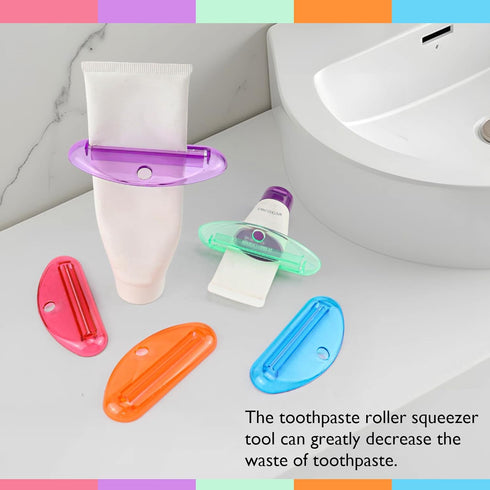 UPIQNG 5pcs Toothpaste Squeezer Plastic Tube Squeezers Tooth Effortless Paste Clip Holder Tool for Toothpaste Cream