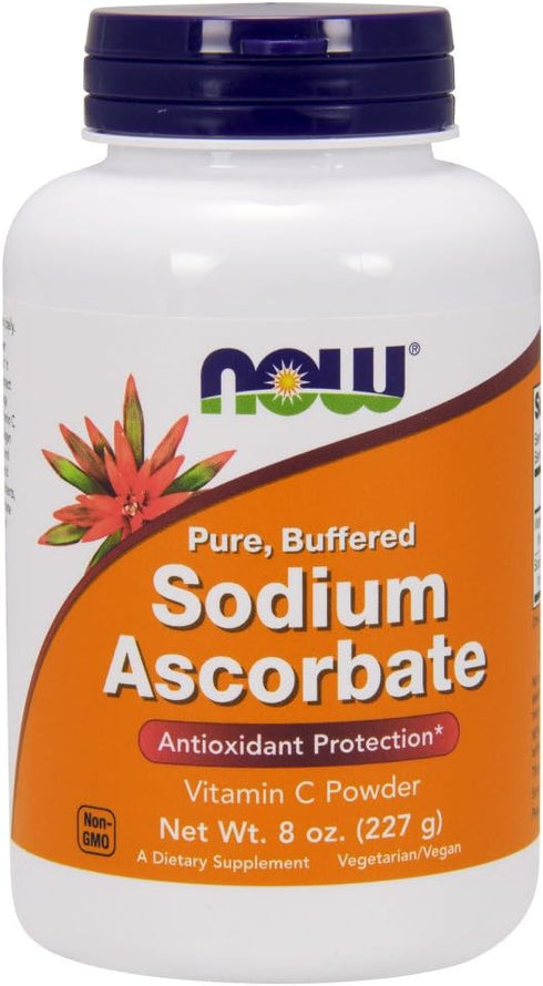 NOW Supplements Sodium Ascorbate Powder - 8-Ounce (Pack of 2)