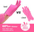 Disposable Gloves for Women, Pink Vinyl Gloves Disposable Latex Free for Cooking, Food Prep, Cleaning, Hair Dye, Tattoo, Medium Duty, Touch Screen, Large, 100 Pack