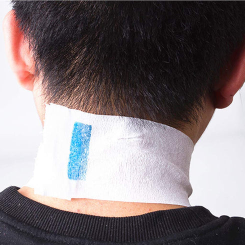 White Haircutting Strips, Stretchy Neck Band for Hair Removal and Waxing, Barber Shop Accessories