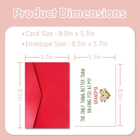 Pstyteos 8 5.3 Funny Pregnancy Card for Grandma, the Only Thing Better than Having You as My Grandma is My Baby Having