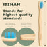 Pack 4 Isshah Kids Bamboo Toothbrushes Biodegradable Handle BPA Free Eco Friendly Children Size