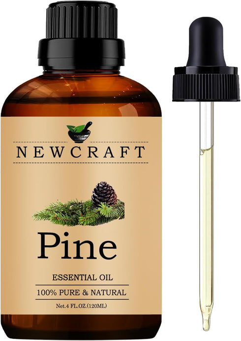 Pine Essential Oils Organic 120ML - 100% Pure and Natural Pine Essential Oil with Dropper for Aromatherapy Diffuser
