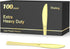100 Count Heavy Duty Gold Plastic Knives, Disposable, BPA-Free, Heat Resistant, Premium Plastic for Party Supply