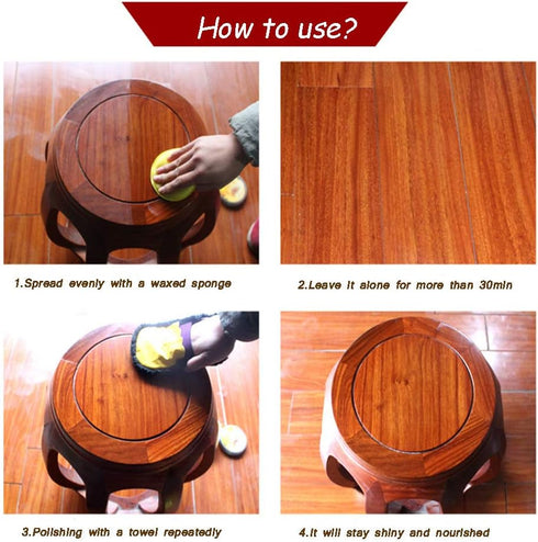 Gwybkq Wood Seasoning Beeswax Polish & Restoration Care for Bamboo, Wooden Surfaces, 7OZ