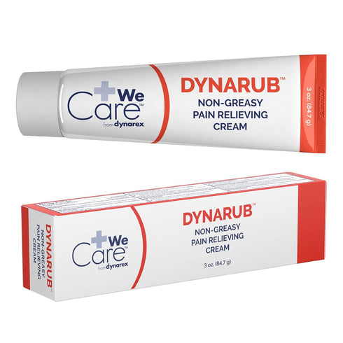 Dynarex DynaRub Cream - Mentholated Topical Muscle Pain Relief Cream, 10% Menthol, 15% Methyl Salicylate - 3oz, 1 Tube,