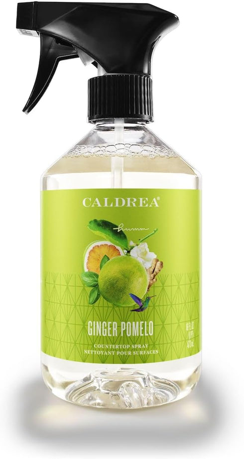 Caldrea Multi-surface Countertop Spray Cleaner, Ginger Pomelo Scent, Made with Vegetable Protein Extract, 16 oz