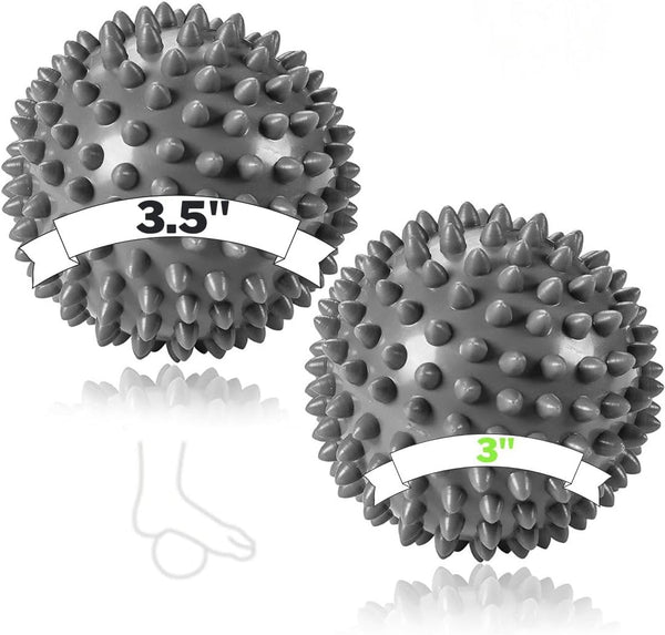 Plantar Fasciitis Foot Massage Ball for Pain Relief - Firm & Spikey