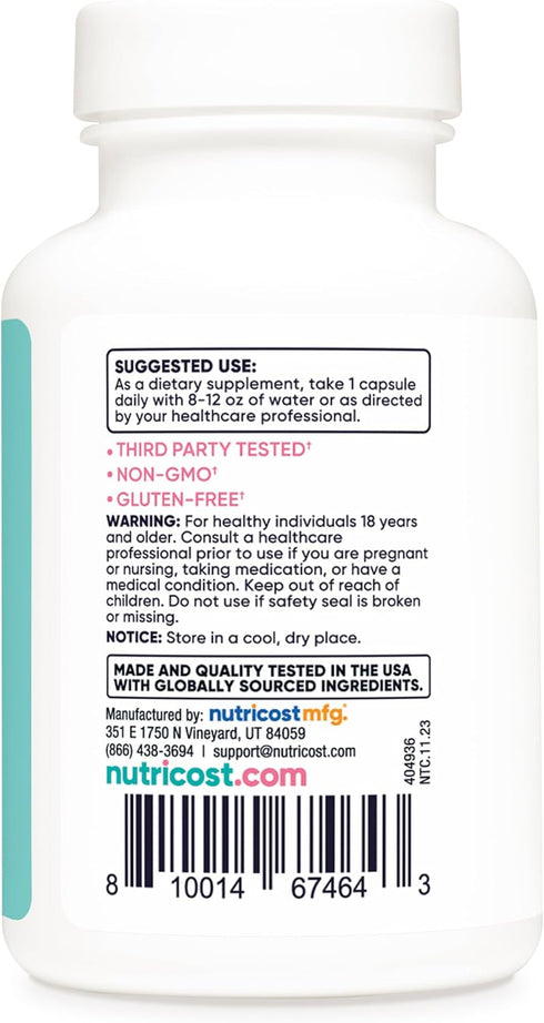 Nutricost Biotin for Women, 10,000mcg, 120 Capsules with Folate & Collagen, Gluten Free